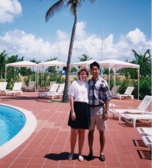 Homer and Janet By the Pool in St Martin